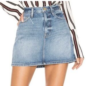 FRAME Le Mini Skirt in Majorelle 26 denim jean skirt women bottom